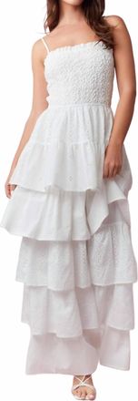 Peach Love California Whitley Dress In White