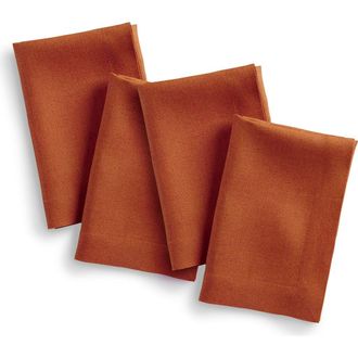 Solino Home Linen Dinner Napkins - Diana, 20 x 20 in Cinnamon at Nordstrom, Size Large