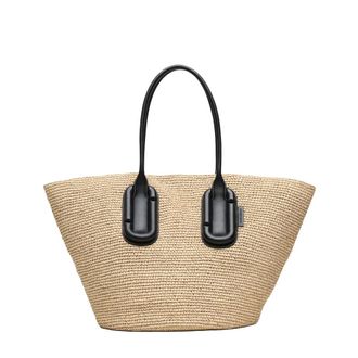Marc Jacobs Large Babe Woven Tote Bag - Dames - Shoppers - Beige - ONE Size - Tassen