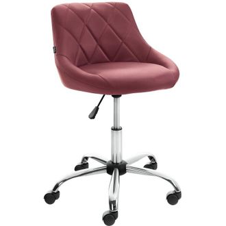 Clp Taburete De Trabajo Lazio Con Ruedas Burdeos Simil Cuero