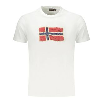 Napapijri T-Shirts, male, White, Size: 3XL Short-sleeved T-shirt