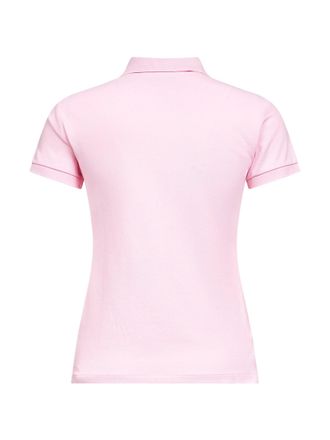 Polo Ralph Lauren Womens Pink Cotton Piquet Slim-Fit Polo Shirt Tops