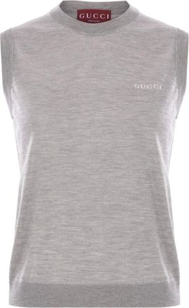 Gucci Spencer met logo-intarsia - Grijs