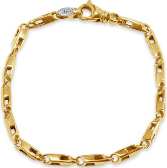 Pompeii3 Mens Link 14k Gold (19gram) or Platinum (32gram) 4mm Bracelet 8