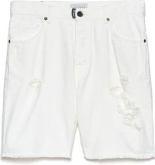 Ga&euml;lle Paris Denim Bermuda - Heren - Denim shorts - Wit - W30 - Denim - Korte Broeken