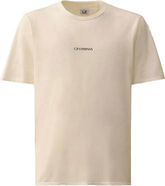 C.P. Company T-shirt in cotone con logo - Bianco