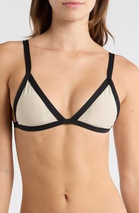 Maaji Rewind Reversible Triangle Bikini Top in Black at Nordstrom Rack, Size Medium