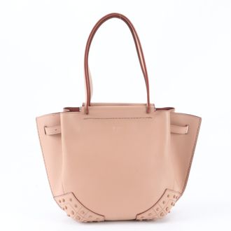 Tod's Pink Leather Handbag Tote Bag (Pre-Owned)