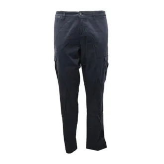 Eleventy Straight Trousers, male, Blue, W36, Cargo Trousers Made in Italy