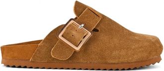 Colors Of California Suede Sabot met Fibia - Dames - Slip ons - Beige - 41 EU - Schoenen