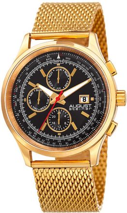 August Steiner Quartz Black Dial Mens Watch AS8194YGB