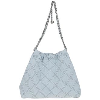 Tory Burch Fleming Denim Hobo Bag
