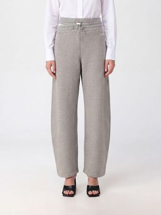 The Attico Pantaloni jogging wide leg in cotone con vita alta elasticizzata