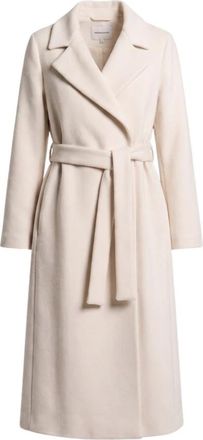 PESERICO Geknookte Jas - Dames - Jas met riem - Beige - L - Jassen