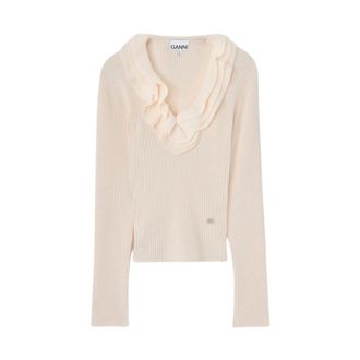 Ganni Donna, Maglie, Beige, XS, new