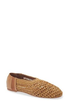 Steve Madden Meela Flat in Tan Raffia at Nordstrom Rack, Size 6.5