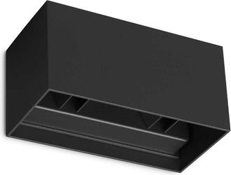 Ideal Lux Ideal Lux - Atom Aplique 4 Luces Led Integrado Exterior Up Down Negro 2100lm 3000k Ip54