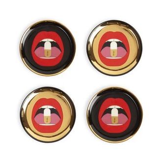 Jonathan Adler Glass coaster Full Dose - Gold - China - Designer Jonathan Adler