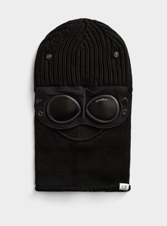 C.P. Company Mens Built-in lenses ribbed wool balaclava