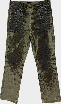 Purple Men & apos;s Trompe L Oeil Crystal Denim Jeans