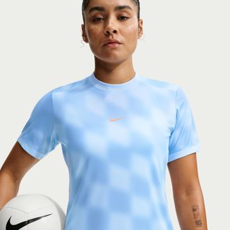 Nike Womens United Academy Dri-FIT Soccer Top in Blue | IO9376-441
