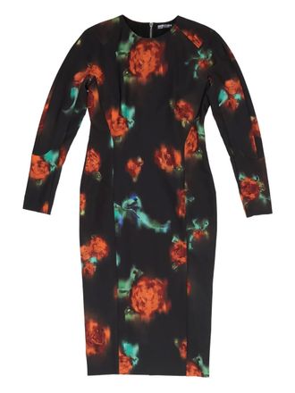 Bimba & Lola Midi-jurk met bloemenprint - Zwart