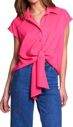Hutch Brickell Top In Hot Pink