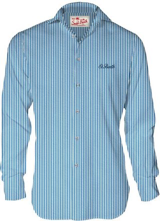 MC2 Saint Barth Blauwe Herenshirts - Heren - Casual Overhemden - Veelkleurig - L - Overhemden