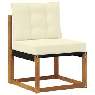 vidaXL Conjunto De Sof&aacute;s De Exterior Con Coj&iacute;n 9 Pcs Natural Y Crema Vidaxl