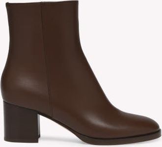 Gianvito Rossi Santiago Bootie in Brown Calf at Nordstrom, Size 39.5