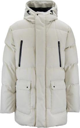Herno Zip-Up Donsjack - Heren - Gewatteerde jassen - Wit - XL - Polyester - Jassen