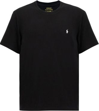 Ralph Lauren Cotton Jersey Crewneck Tee - Heren - T-shirts - Zwart - S - Katoen - Tops