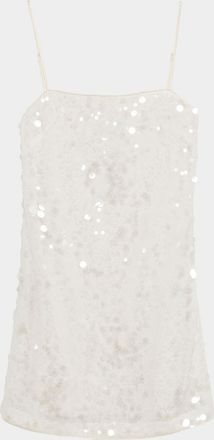SIMKHAI Lollie Sequined Sleeveless Mini Dress