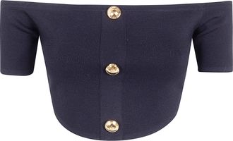 Elisabetta Franchi Cropped Tricot Top