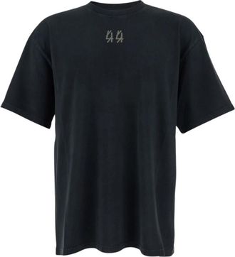 44 Label Group Katoenen T-shirt met logo - Heren - T-shirts - Zwart - XL - Katoen - Tops