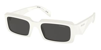 Prada PR 27ZSF Asian Fit 17K08Z Mens Sunglasses White Size 55
