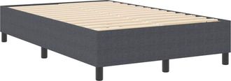vidaXL Cama Tipo Box Spring Gris Oscuro 120 X 200 Cm Telas De Pana Vidaxl