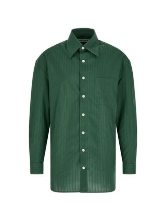 Namacheko Grinda Deep Green Striped Shirt