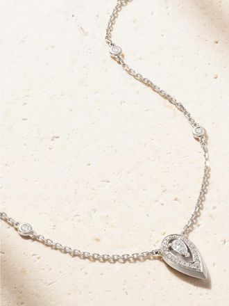 Messika Collana In Oro Bianco 18 Carati Con Diamanti Fiery