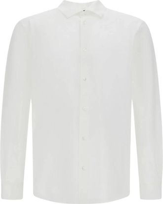 Herno Shirt van Superfijn Katoen met Stretch - Heren - Casual Overhemden - Wit - L - Katoen - Overhemden