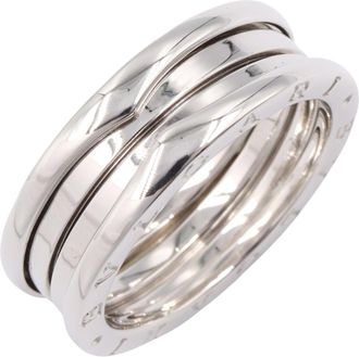 Bulgari Silver White Gold (18K) Band Ring (Pre-Owned)
