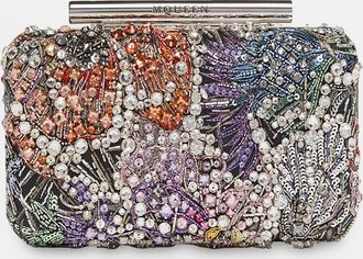 Alexander McQueen Bead & Crystal T-Bar Clutch Bag