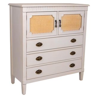 Wanderlust Deco C&oacute;moda De Madera Blanca 82x36x90