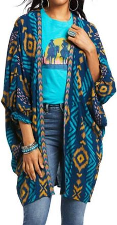 Ariat Coachella Kimono Wrap Top In Blue Multi