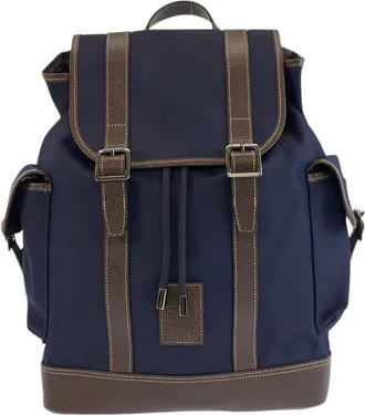 Longchamp Boxford Canvas Leather Backpack