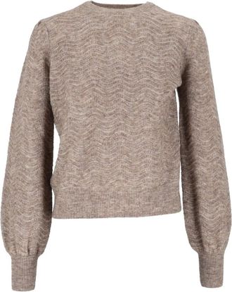 MC2 Saint Barth Trui met ronde hals - Dames - Truien - Beige - Maat: L