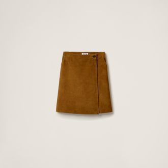 Miu Miu Suede wraparound skirt