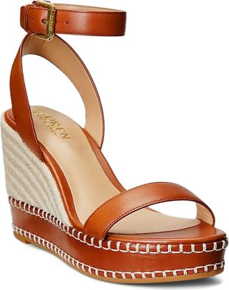 Lauren Ralph Lauren 70mm May leren sandalen met sleehak en bandjes - Undefined