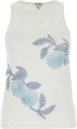 Bottega Veneta White Printed Tank Top