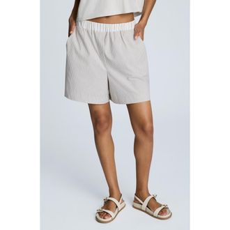 Kenneth Cole Pull-On Shorts in Pure White/Beige Bronz at Nordstrom, Size Medium
